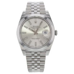 Rolex Datejust 41 Steel Silver Index Dial Automatic Men's Watch 126300 sij