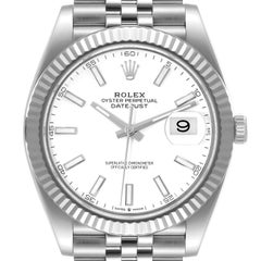 Rolex Datejust 41 Steel White Dial Mens Watch 126334 Box Card