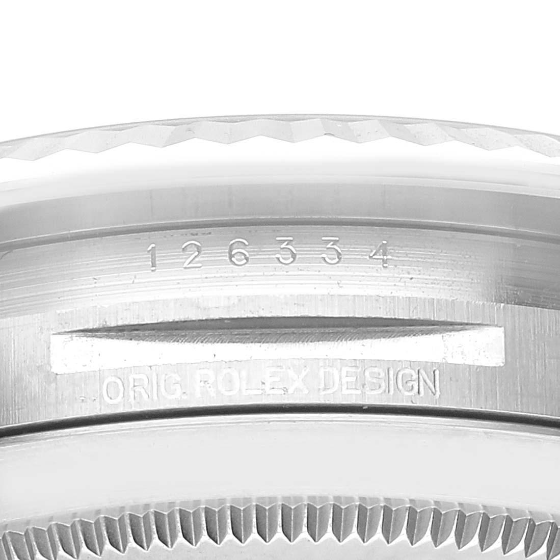 Rolex Datejust 41 Steel White Gold Black Dial Mens Watch 126334 Box Card 3