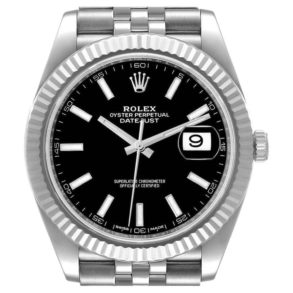 Rolex Datejust 41 Steel White Gold MOP Diamond Dial Mens Watch 126334 ...