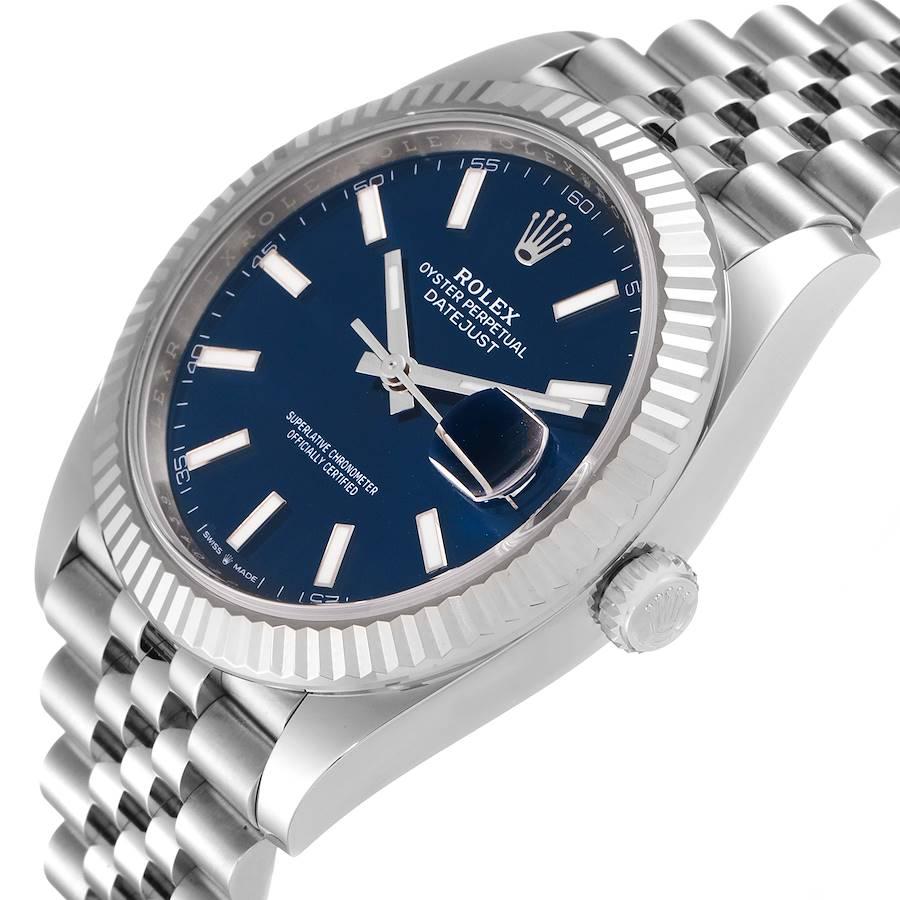 Rolex Datejust 41 Steel White Gold Blue 
