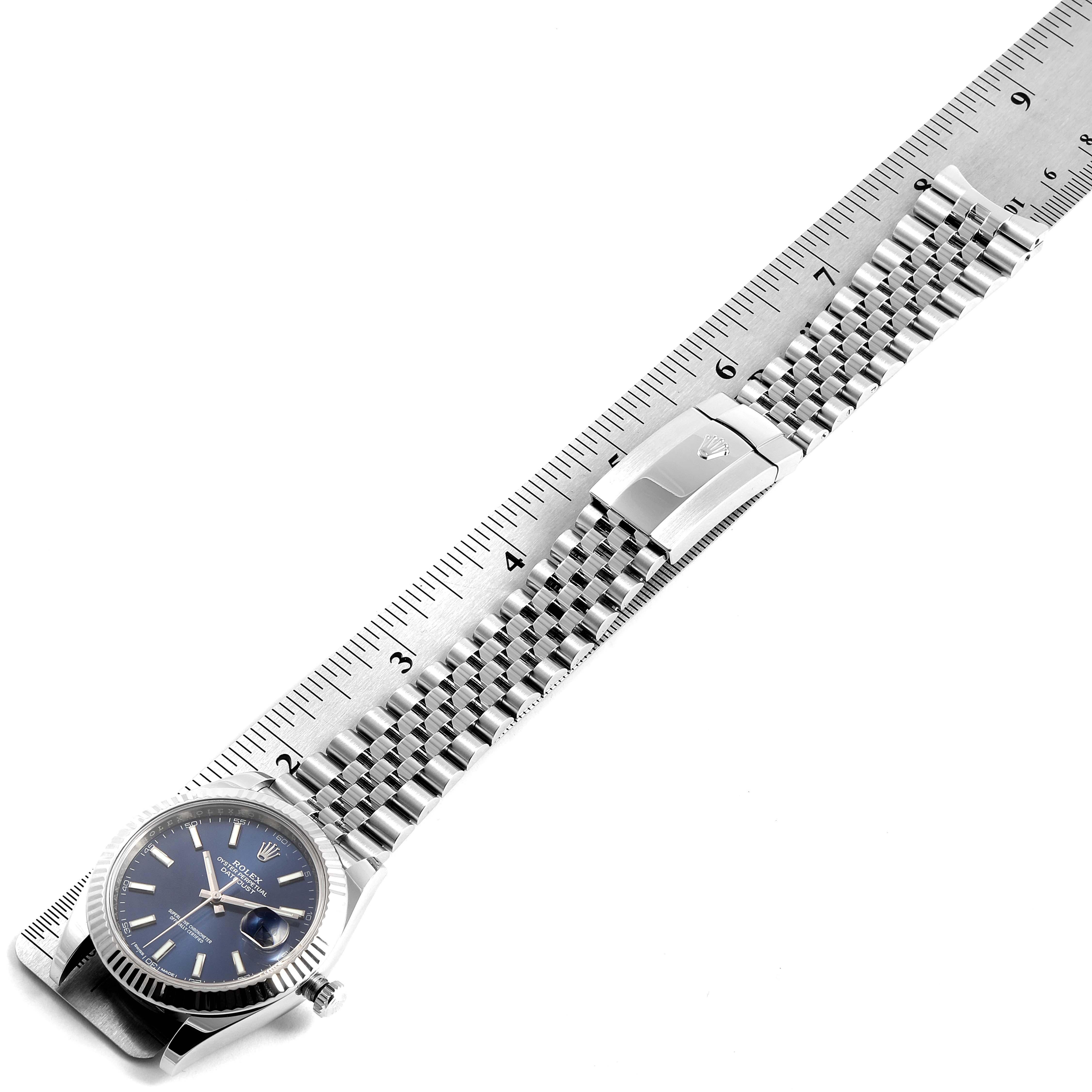 Rolex Datejust 41 Steel White Gold Blue Dial Steel Men's Watch 126334 For Sale 7