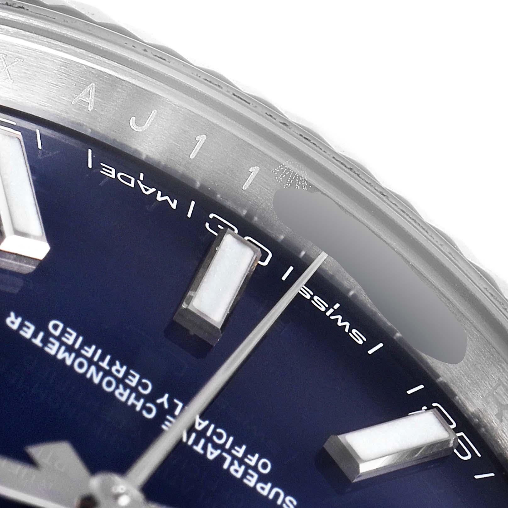 Rolex Datejust 41 Steel White Gold Blue Dial Steel Men's Watch 126334 For Sale 3