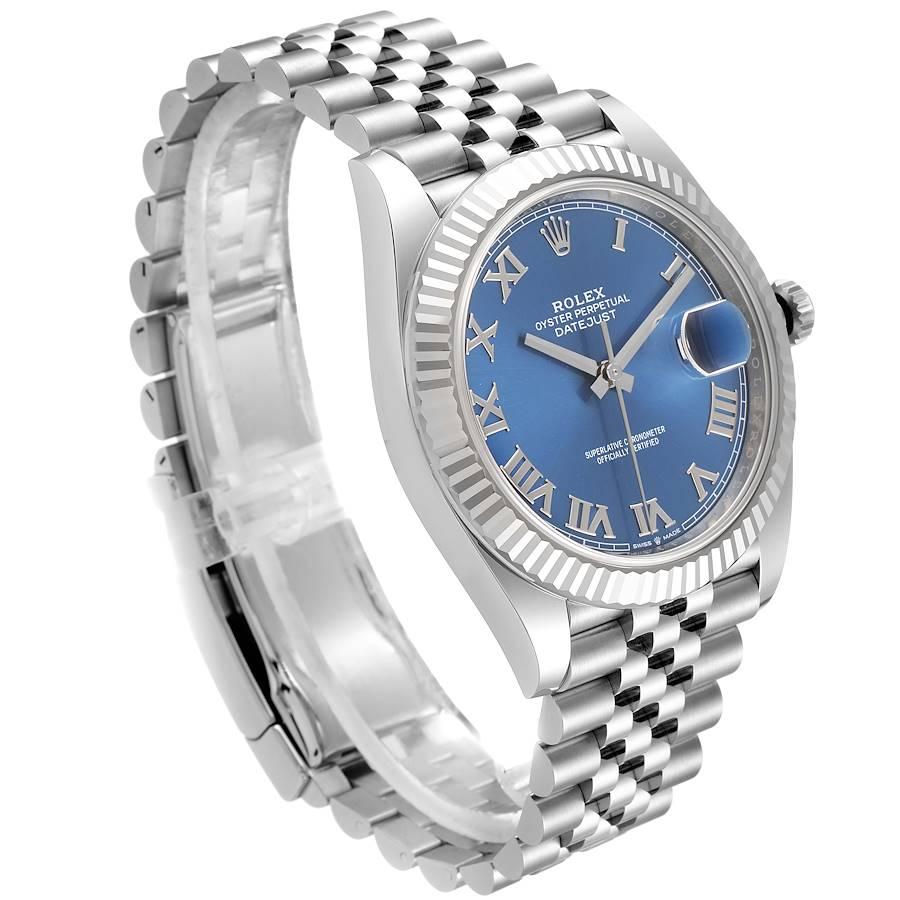 Rolex Datejust 41 Steel White Gold Blue Dial Steel Men's Watch 126334 Unworn In Excellent Condition In Atlanta, GA