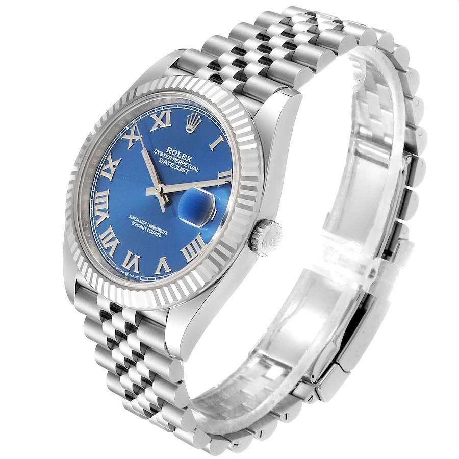 Rolex Datejust 41 Steel White Gold Blue Dial Steel Men's Watch 126334 Unworn 1