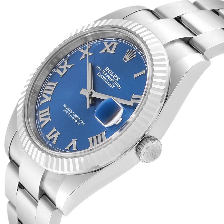 Rolex Datejust 41 Steel White Gold Blue Dial Steel Men's Watch 126334 Unworn 2