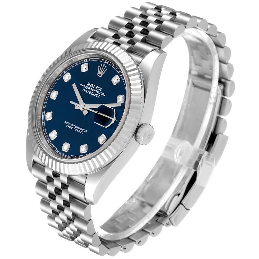 rolex datejust 41 blue diamond