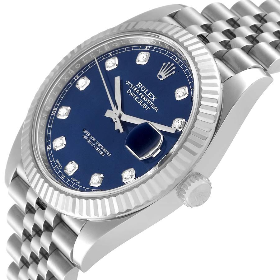 datejust 41 blue diamond dial jubilee