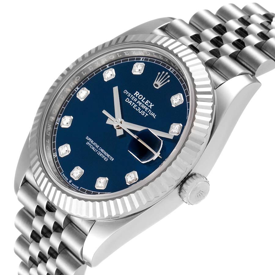 rolex datejust 41 blue jubilee diamond