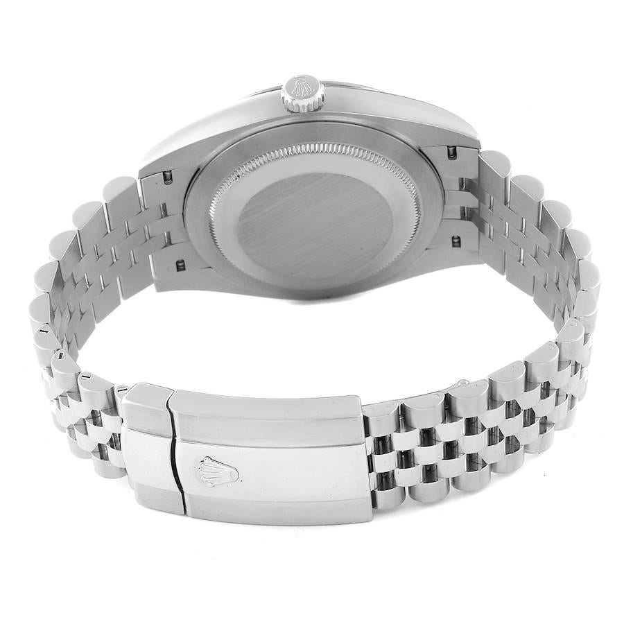 Rolex Datejust 41 Steel White Gold Blue Diamond Dial Mens Watch 126334 2