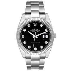 Rolex Datejust 41 Acero Oro Blanco Esfera Diamante Reloj Caballero 126334 Caja Tarjeta