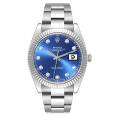 Rolex Datejust 41 Acero Oro Blanco Esfera Diamante Reloj Caballero 126334 Caja Tarjeta