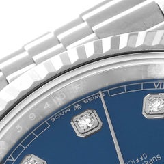 Rolex Datejust 41 Acero Oro Blanco Esfera Diamante Reloj Caballero 126334 Caja Tarjeta