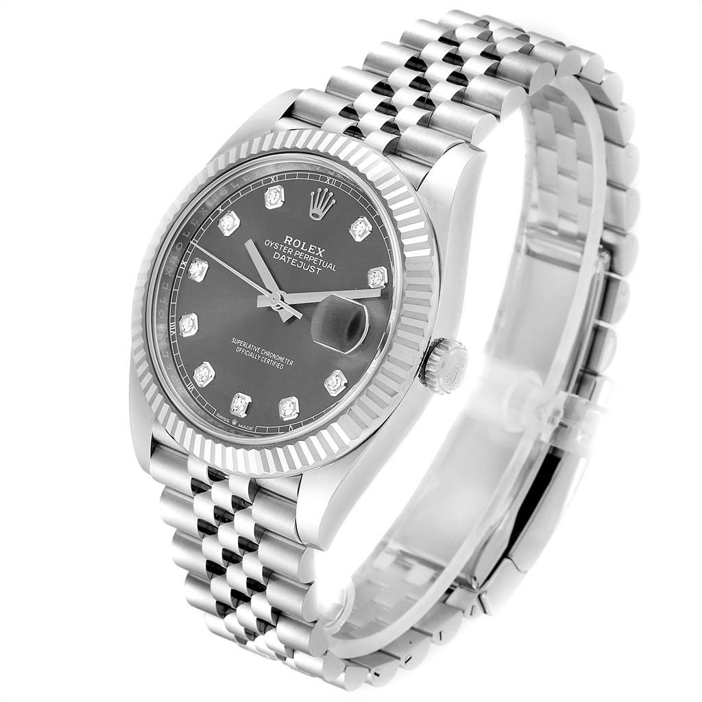Rolex Datejust 41 Steel White Gold Diamond Men's Watch 126334 Unworn In Excellent Condition In Atlanta, GA