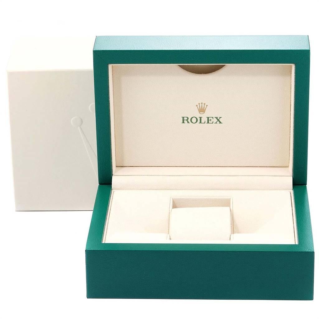 Rolex Datejust 41 Steel White Gold Green Numerals Men's Watch 126334 For Sale 7