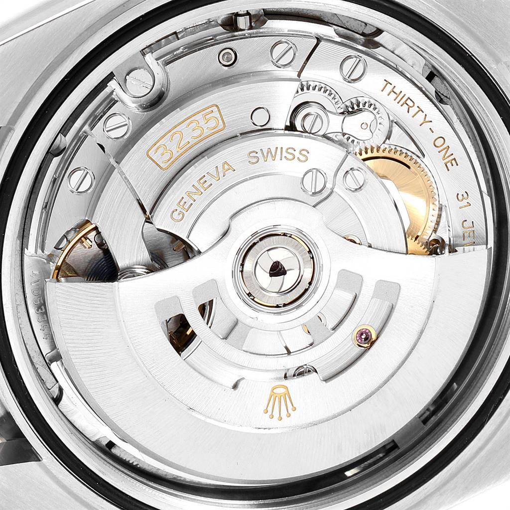 Rolex Datejust 41 Steel White Gold Green Numerals Men's Watch 126334 For Sale 4