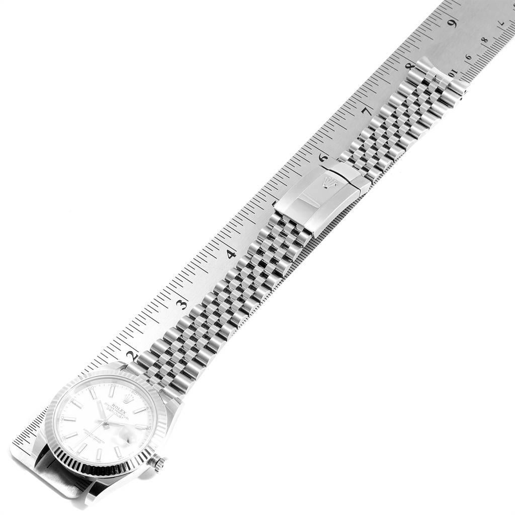 Rolex Datejust 41 Steel White Gold Jubilee Bracelet Men's Watch 126334 For Sale 7