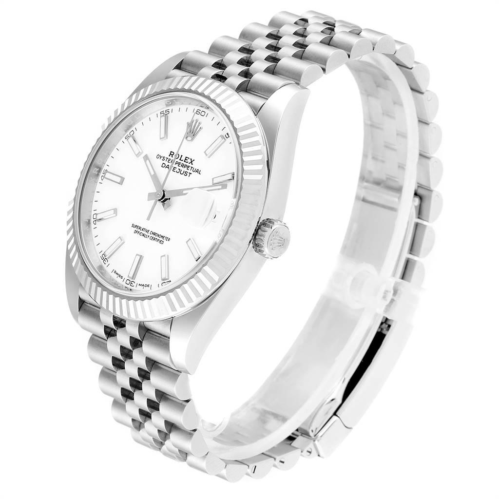Rolex Datejust 41 Steel White Gold Jubilee Bracelet Men's Watch 126334 For Sale 1