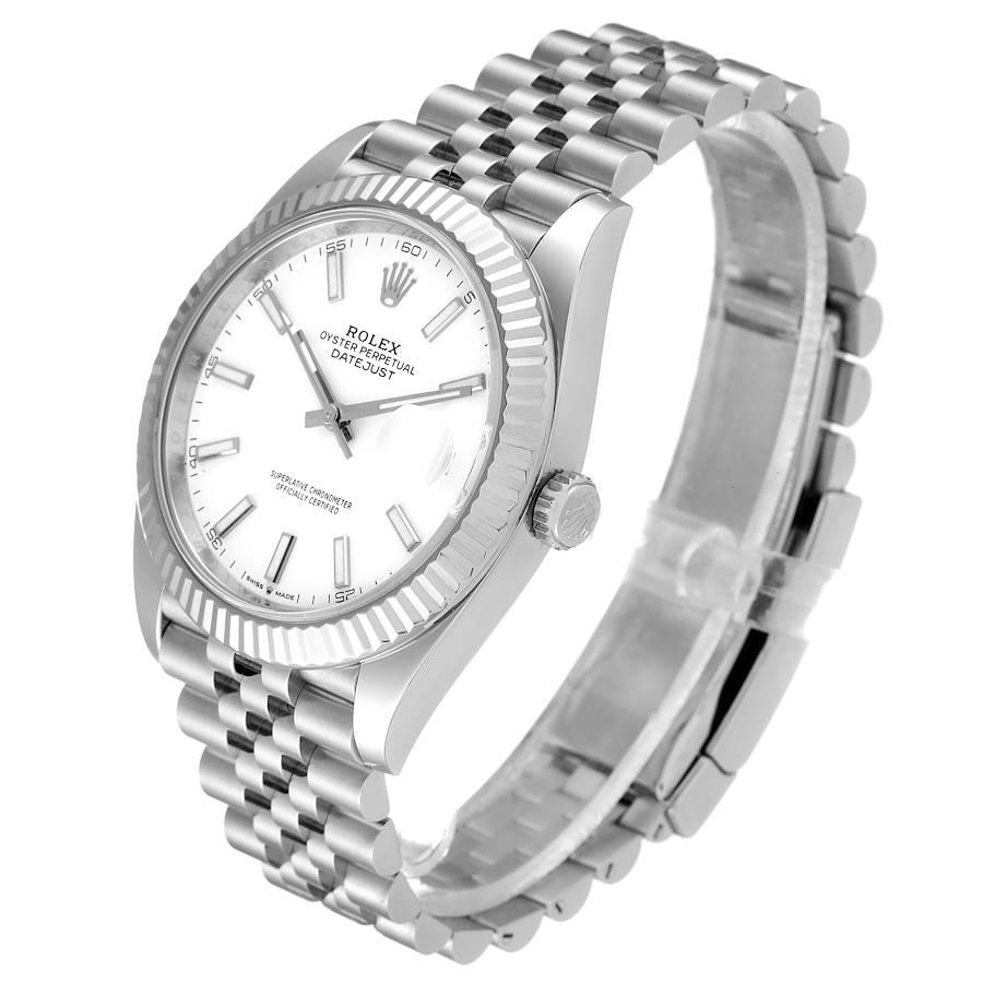 Men's Rolex Datejust 41 Steel White Gold Jubilee Bracelet Mens Watch 126334 For Sale