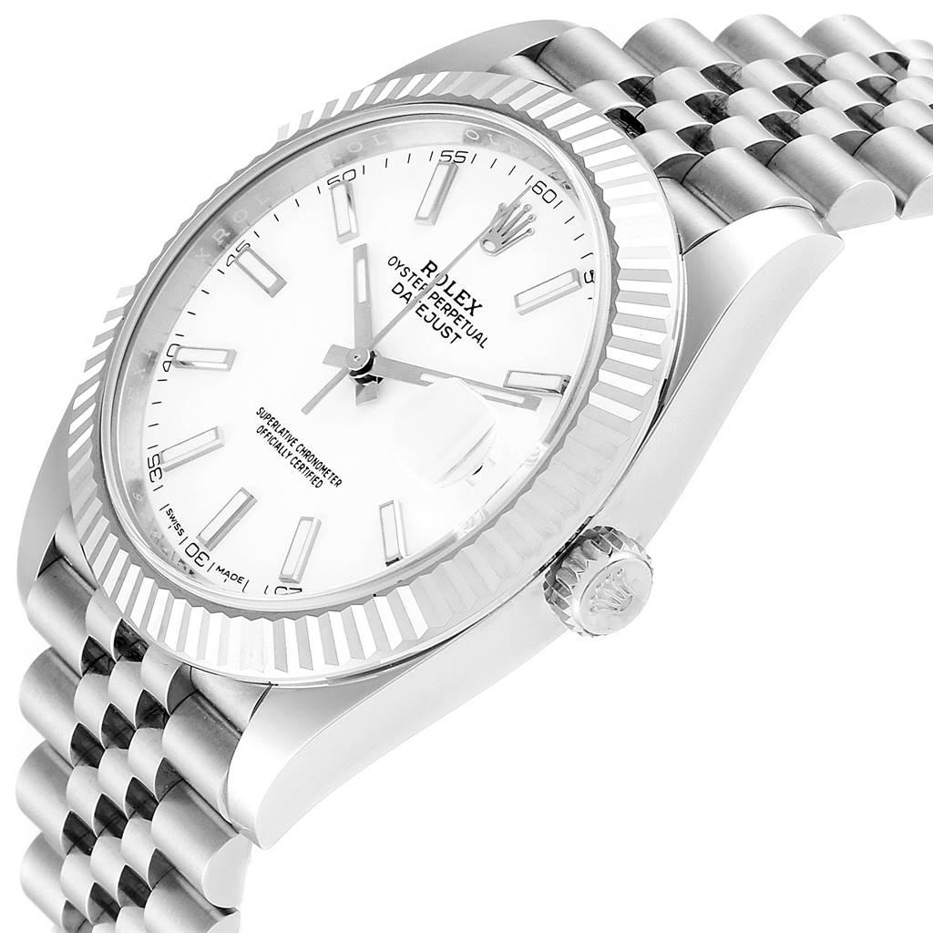 Rolex Datejust 41 Steel White Gold Jubilee Bracelet Men's Watch 126334 For Sale 2