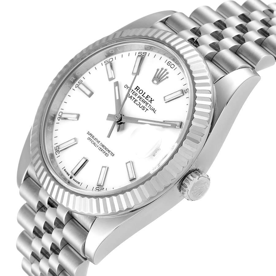 Rolex Datejust Steel White Gold Jubilee Bracelet Mens Watch 126334 1