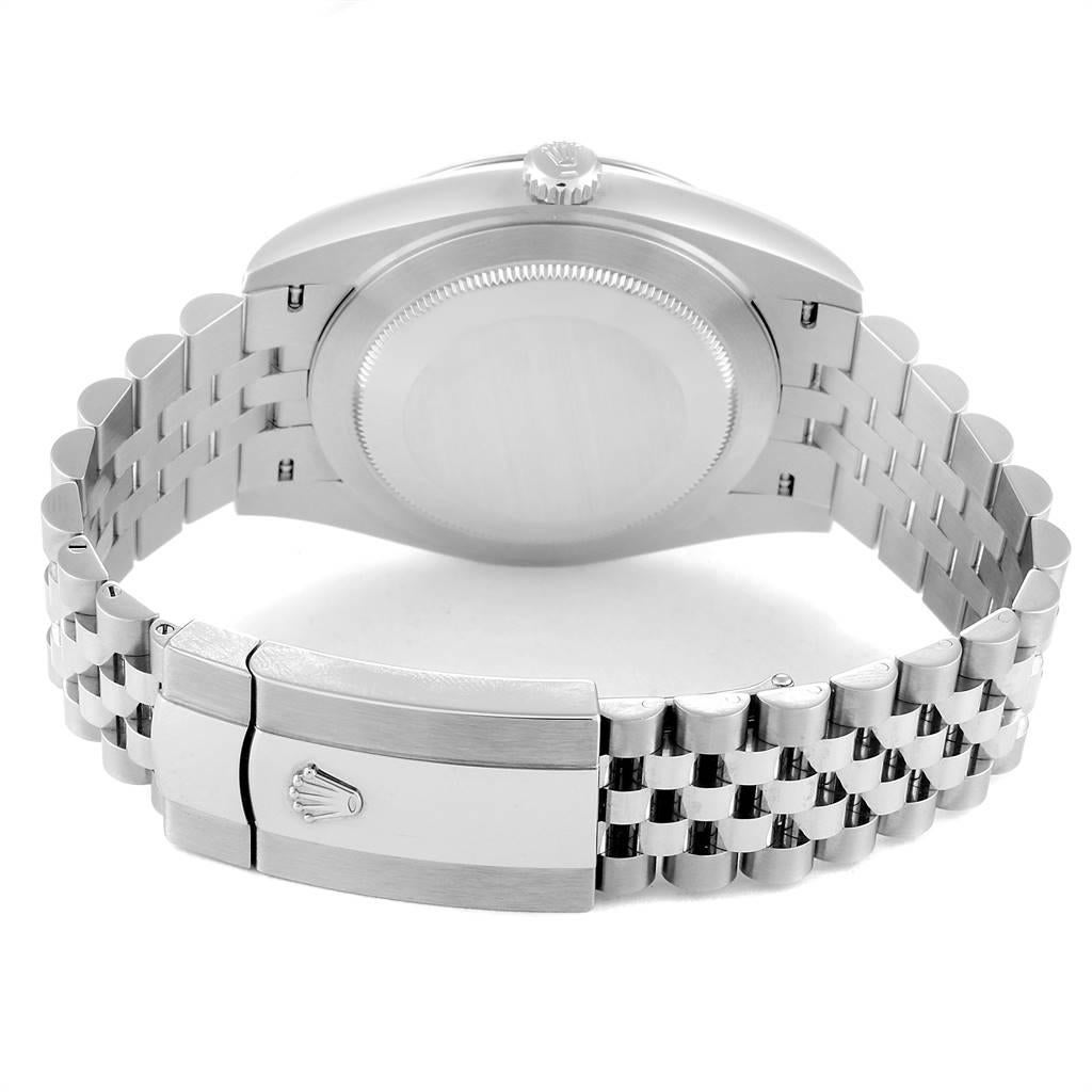 Rolex Datejust 41 Steel White Gold Jubilee Bracelet Men's Watch 126334 For Sale 6