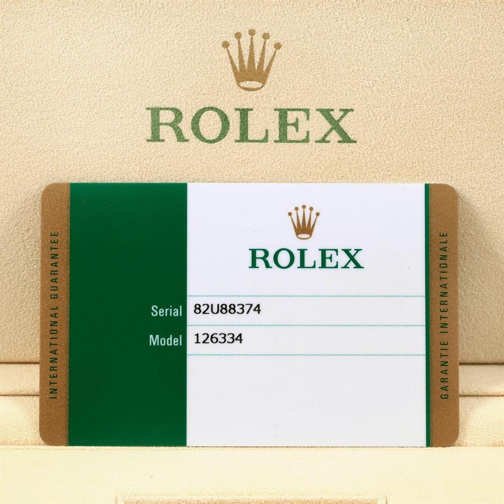 Rolex Datejust 41 Steel White Gold Men’s Watch 126334 Box Card 9