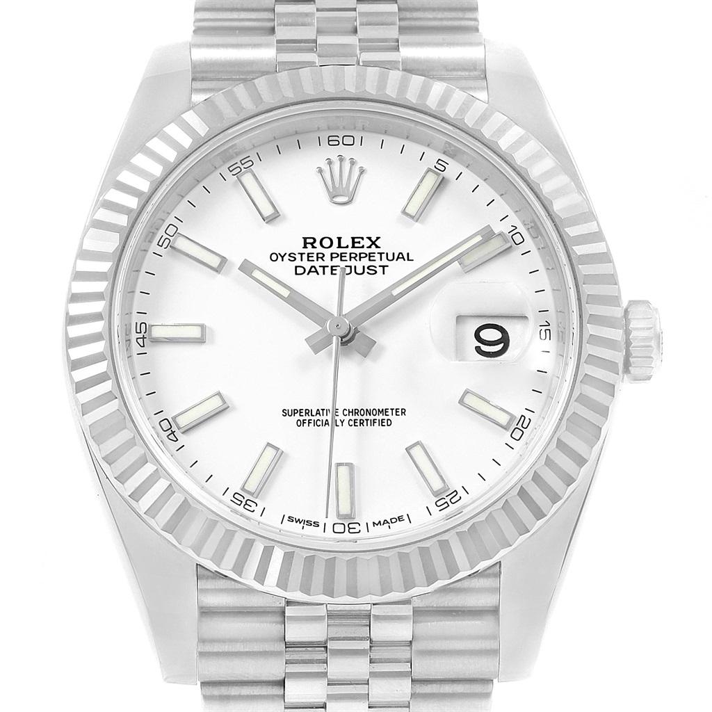 Rolex Datejust 41 Steel White Gold Men’s Watch 126334 Box Card 2