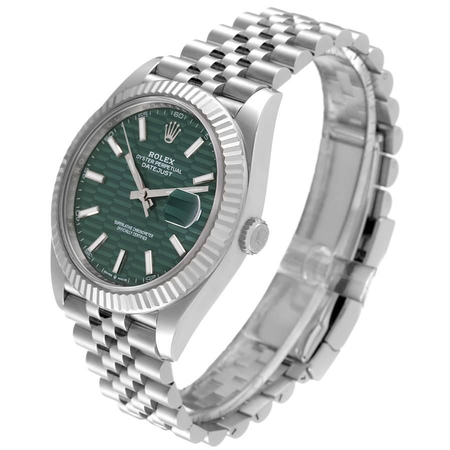 mint green dial watch