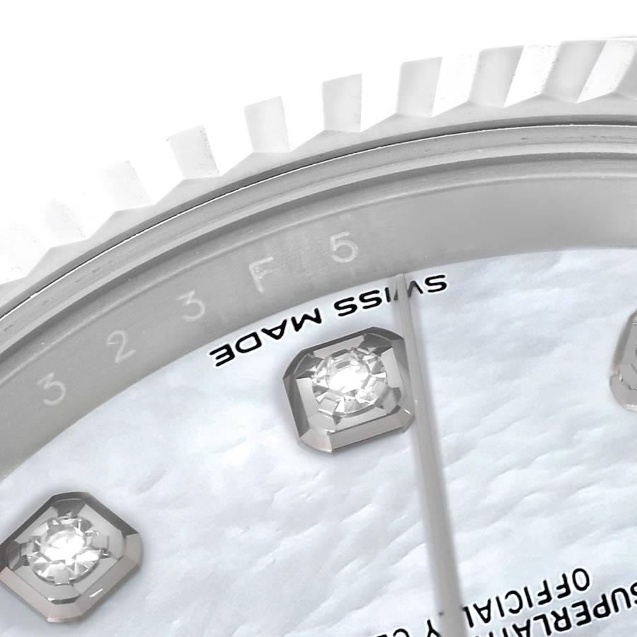 Rolex Datejust 41 Stahl Weigold MOP Diamant Herrenuhr 126334 Box Kartene 4