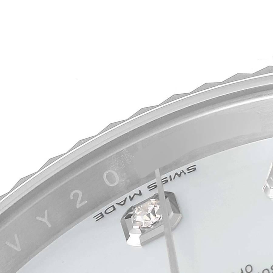 Rolex Datejust 41 Steel White Gold MOP Diamond Mens Watch 126334 For Sale 2