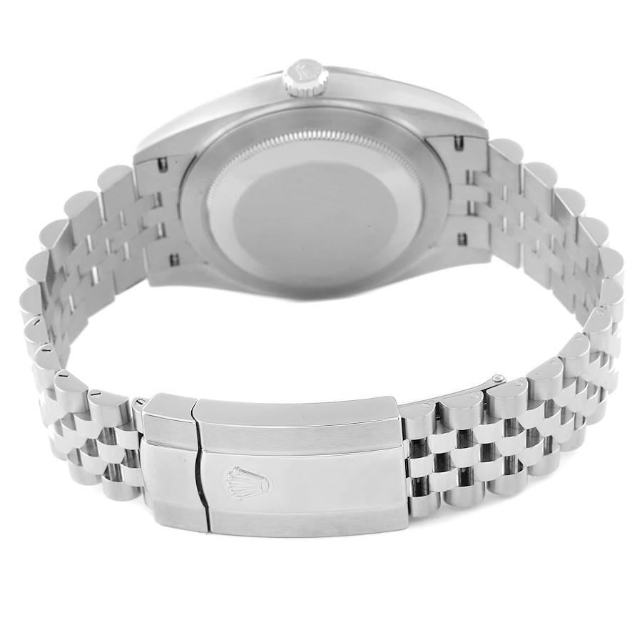 Rolex Datejust 41 Steel White Gold Mother of Pearl Diamond Dial Mens Watch 12633 For Sale 2