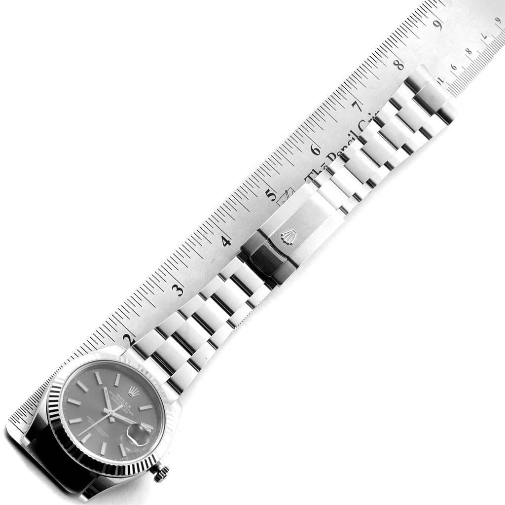Rolex Datejust 41 Steel White Gold Rhodium Dial Men's Watch 126334 8