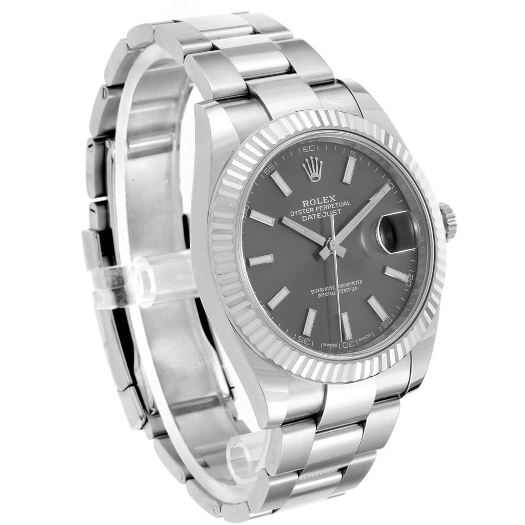 Rolex Datejust 41 Steel White Gold Rhodium Dial Men's Watch 126334 1
