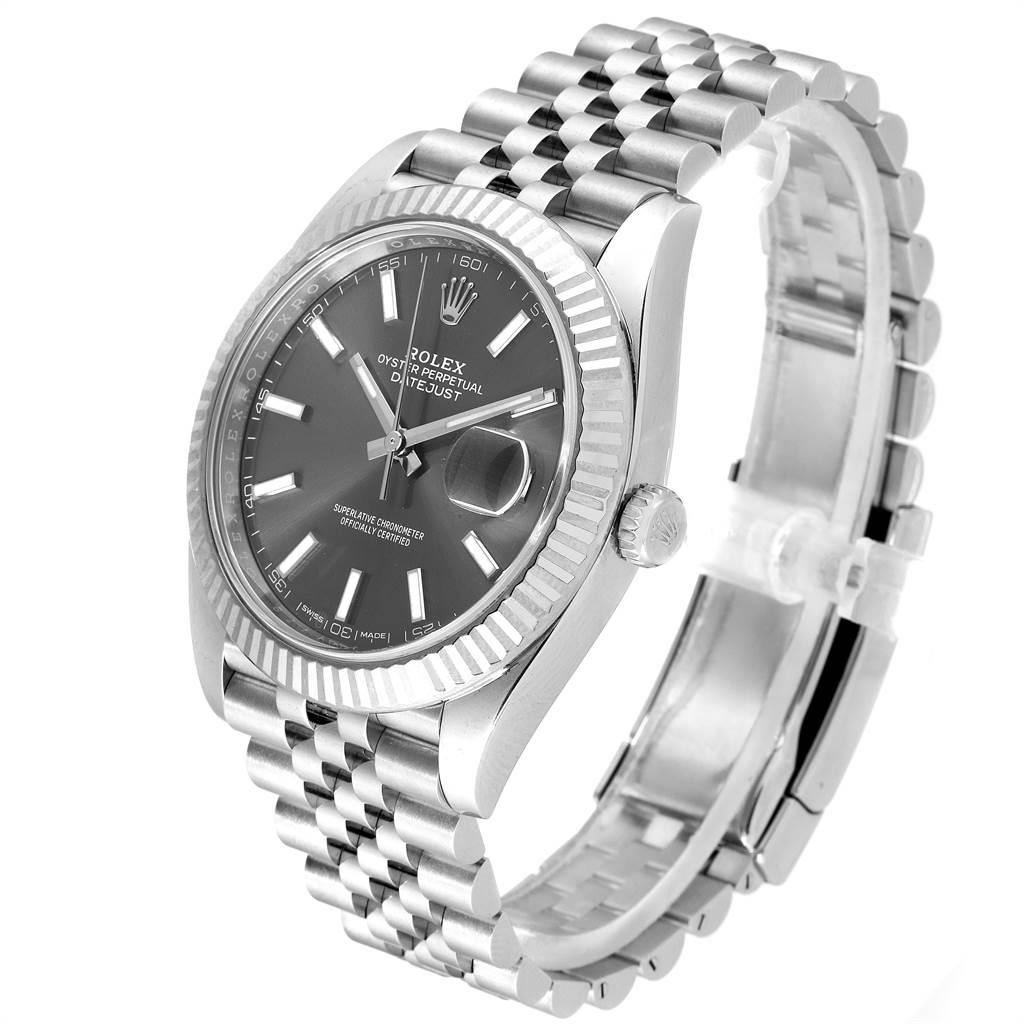 Men's Rolex Datejust 41 Steel White Gold Rhodium Dial Men’s Watch 126334 For Sale