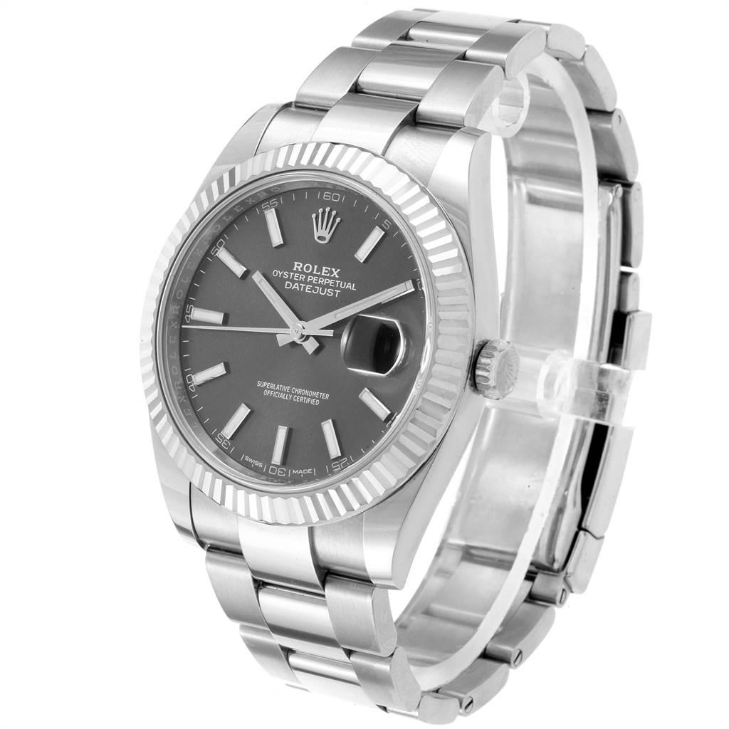 Rolex Datejust 41 Steel White Gold Rhodium Dial Men's Watch 126334 2