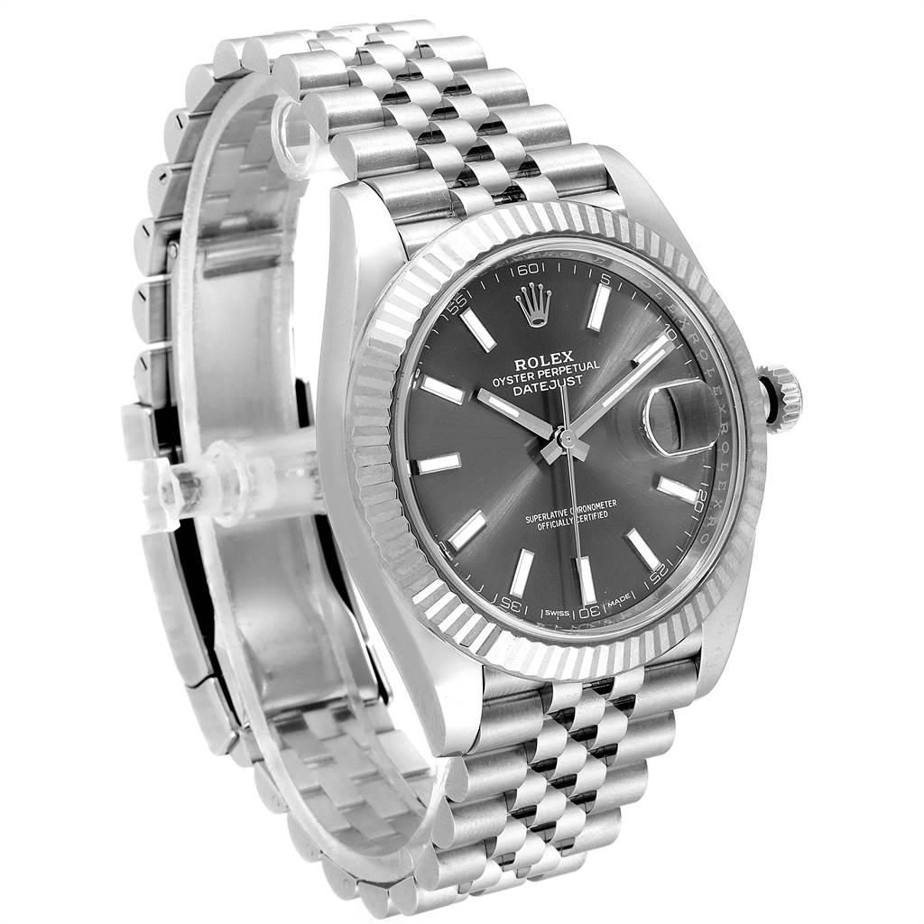 Rolex Datejust 41 Steel White Gold Rhodium Dial Men’s Watch 126334 For Sale 1