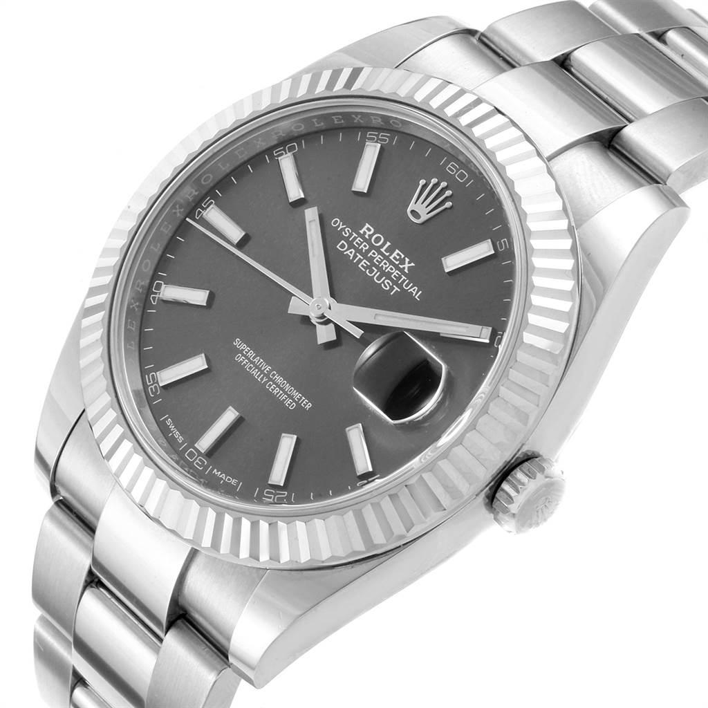 Rolex Datejust 41 Steel White Gold Rhodium Dial Men's Watch 126334 3