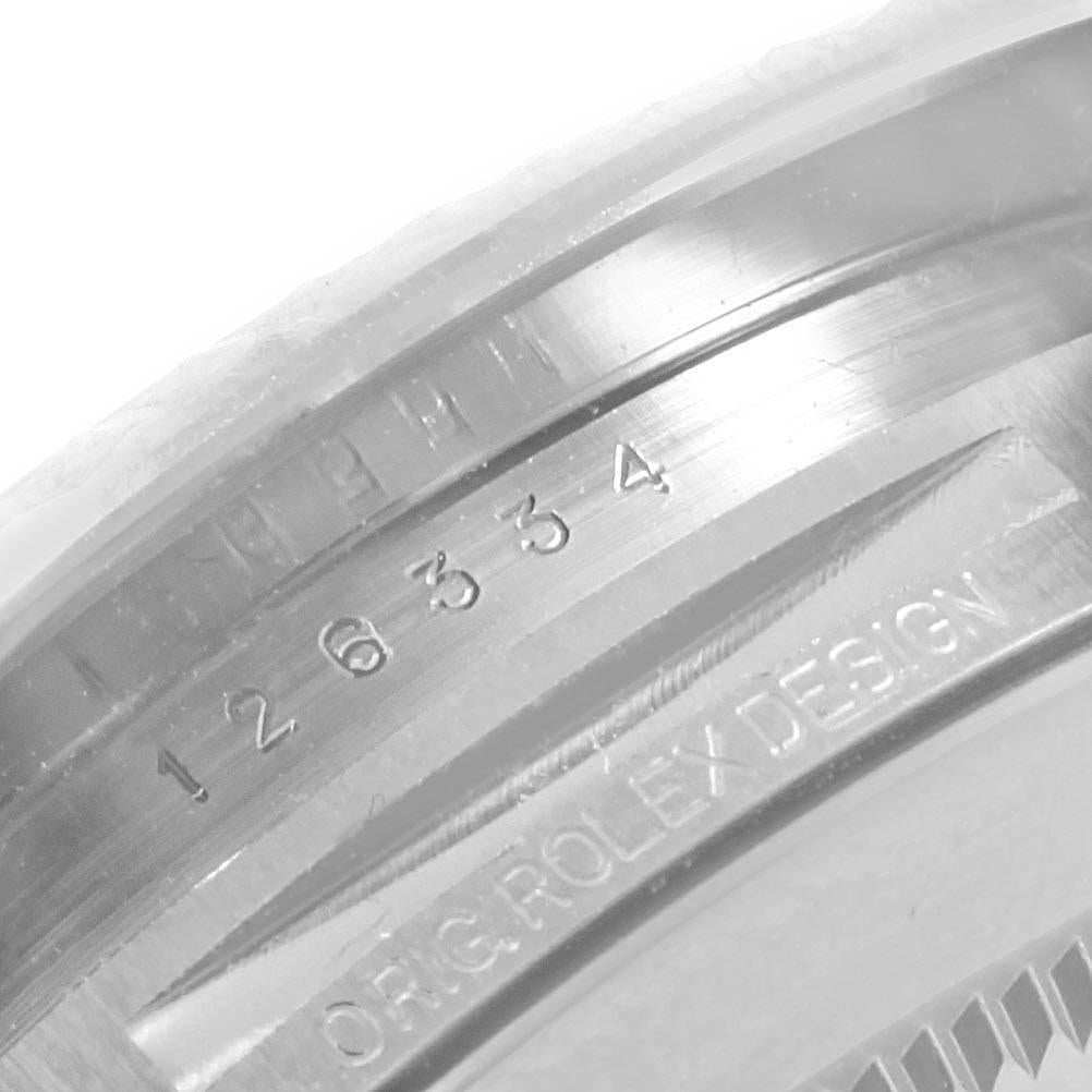 Rolex Datejust 41 Steel White Gold Rhodium Dial Men's Watch 126334 5
