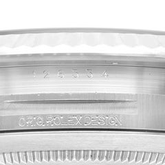 Rolex Datejust 41 Acero Oro Blanco Pizarra Esfera Diamante Reloj Caballero 126334 Tarjeta