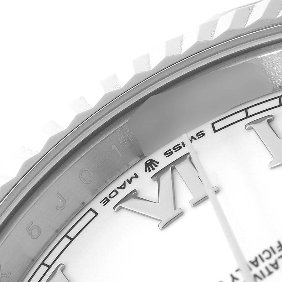Rolex Datejust 41 Herrenuhr aus Stahl Weißgold mit weißem Zifferblatt 126334 Boxkarte im Angebot 4