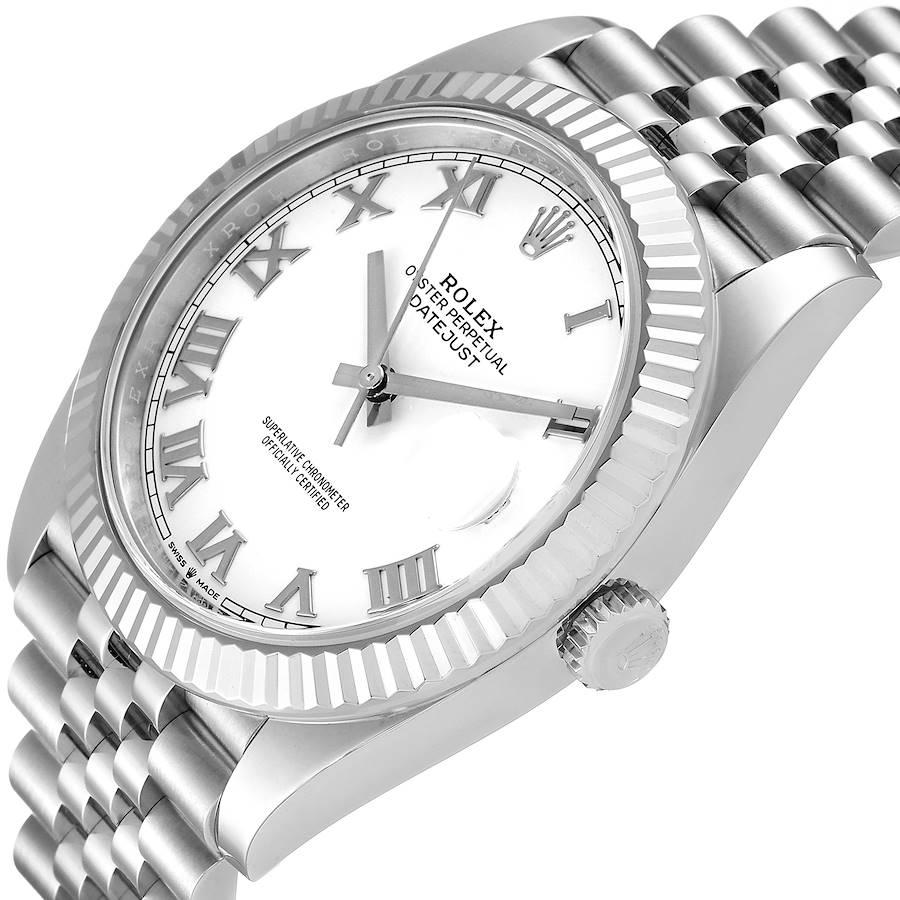Rolex Datejust 41 Steel White Gold White Dial Mens Watch 126334 In Excellent Condition For Sale In Atlanta, GA