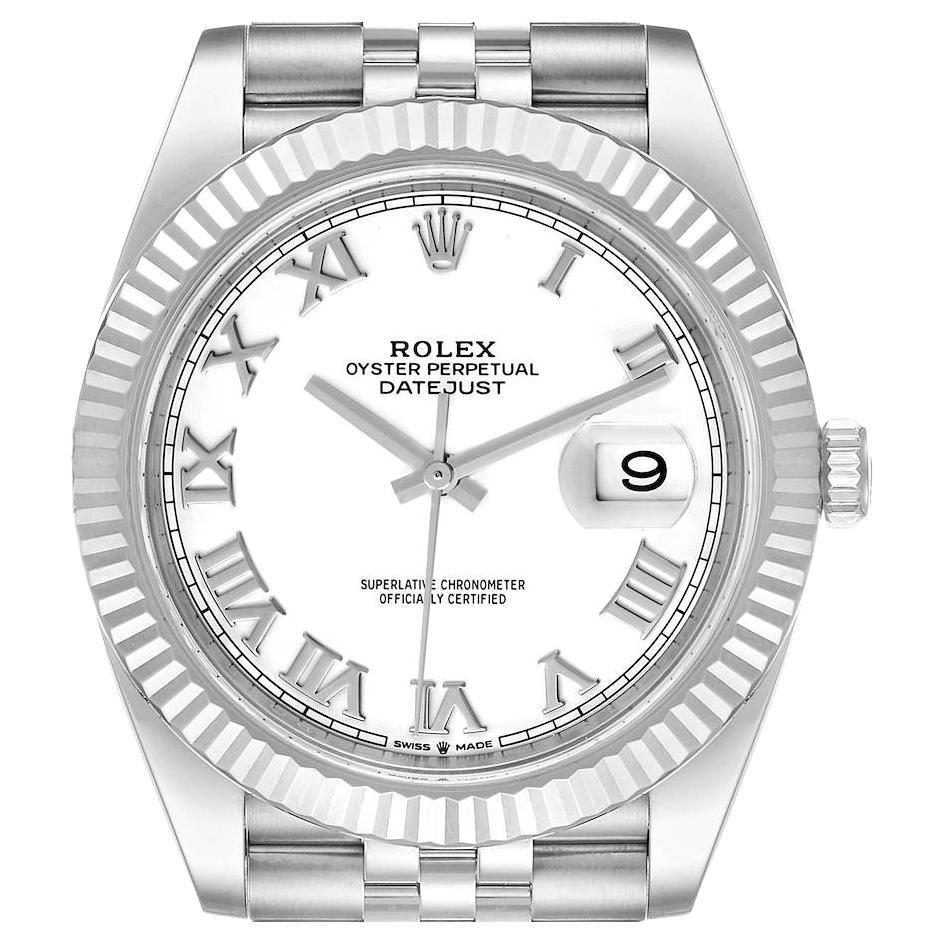 Rolex Datejust 41 Steel White Gold White Dial Mens Watch 126334