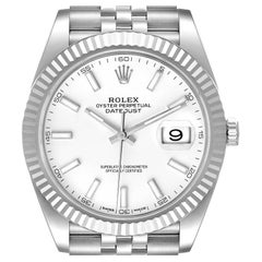 Rolex Datejust 41 Steel White Gold White Dial Mens Watch 126334
