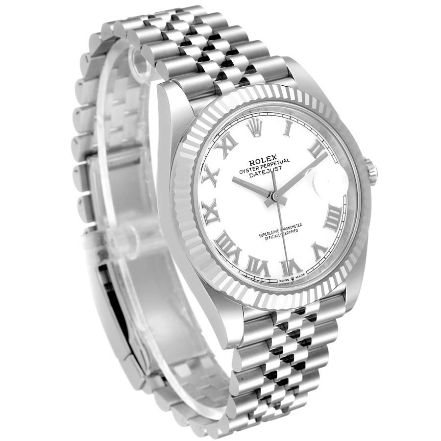 Rolex Datejust 41 Steel White Gold White Dial Mens Watch 126334 Unworn In Excellent Condition For Sale In Atlanta, GA