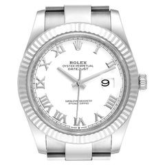 Rolex Datejust 41 Steel White Gold White Dial Mens Watch 126334 Unworn