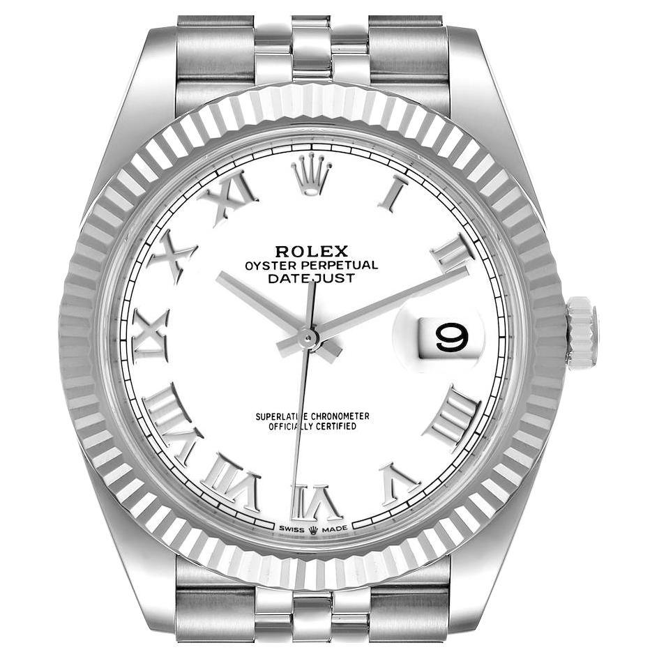 Rolex Datejust 41 Steel White Gold White Dial Mens Watch 126334 Unworn For Sale