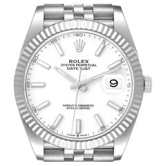 Rolex Datejust Steel White Gold White Dial Mens Watch 126334 Unworn