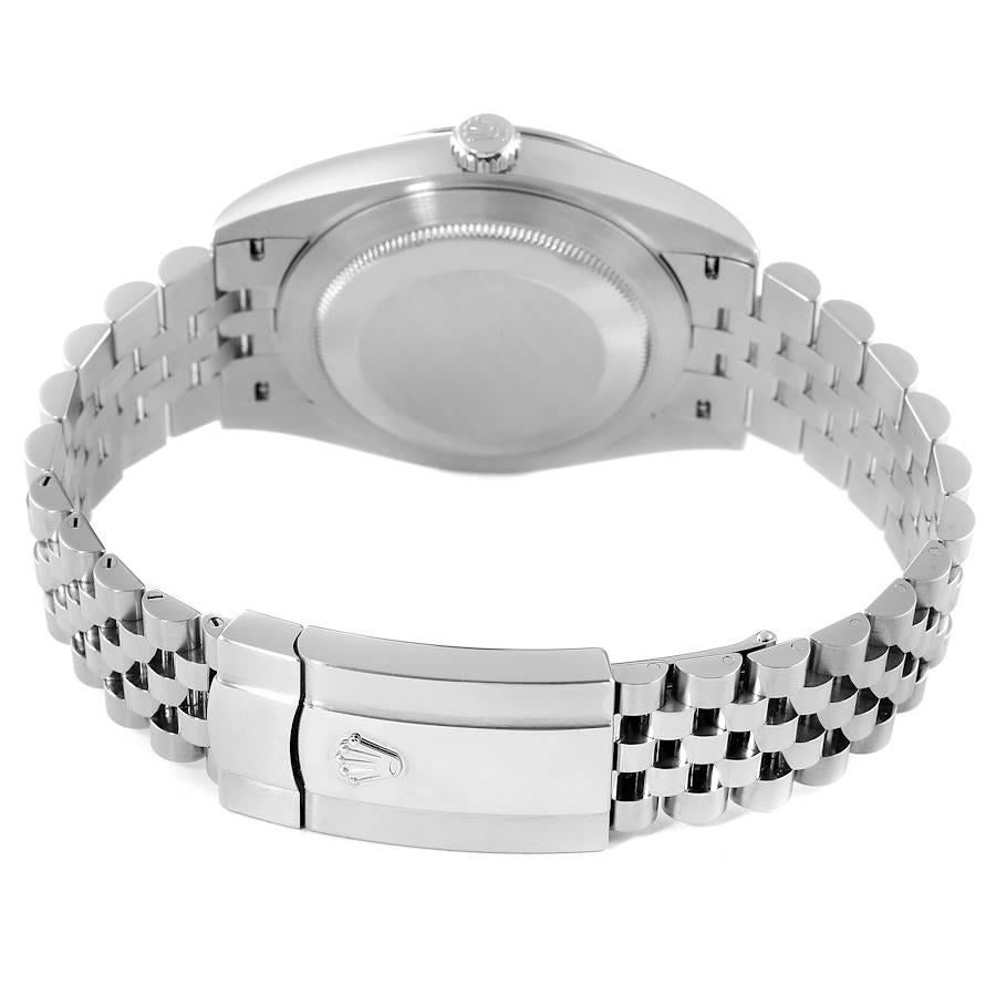 Rolex Datejust 41 Steel White Gold Wimbledon Dial Mens Watch 126334 Box Card 3