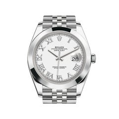 Rolex Datejust 41 Steel White Roman Dial Jubilee Automatic Men's Watch 126300